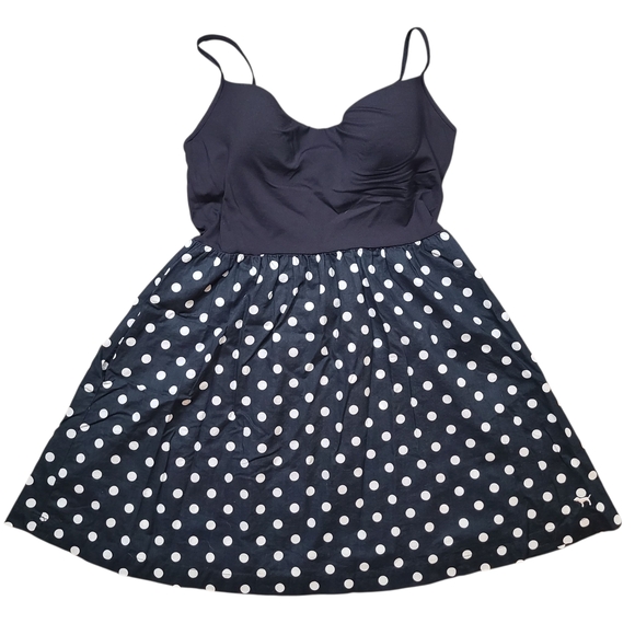 Victoria’s Secret PINK Black Polka Dot Dress Built In Bra Adjustable Straps L - Picture 1 of 9